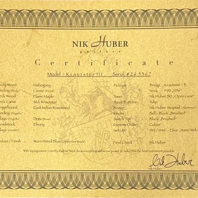 Nik Huber Guitars Krautster III - Worn Petrol Blue #65367 image 17