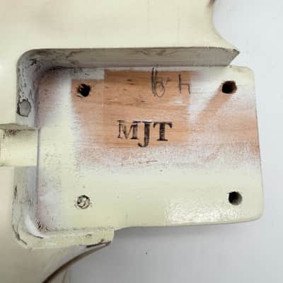 MJT Telecaster Body Relic Alder Nitro Vintage White Light mjt6662 image 9