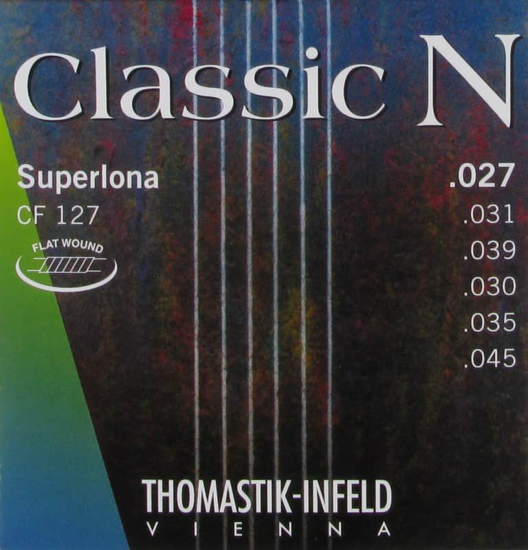 Thomastik-Infeld CF127 Classic N Superlona Chrome Steel Flat-Wound Guitar Strings - Light (.27 - .45) 2010s - Standard image 1