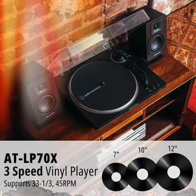 Audio-Technica AT-LP70X-BZ Fully Automatic Belt-Drive Turntable with Built-In Switchable Phono Preamp and Three-Piece Chassis (Black and Bronze) image 5
