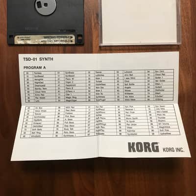 KORG T-SERIES SOUND LIBRAY RAM DISK TSD-01 SYNTH image 2