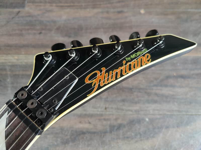 Hurricane by Morris HSS Superstrat w/Kahler (Black) | Reverb