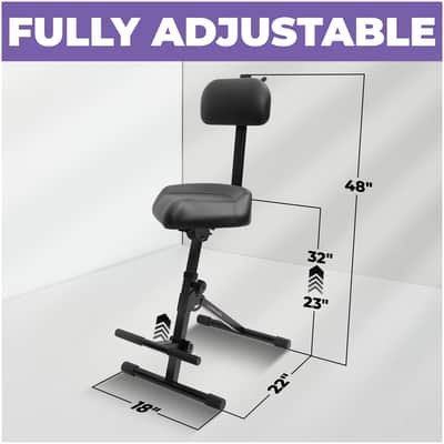 Liquid Stands Guitar Stool, Adjustable Piano Stool - Professional Musician Drum Throne with Backrest - Guitar Seat Drum Seat, Musician Stool image 2