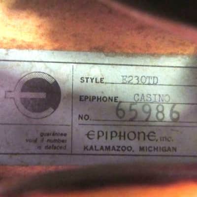 Epiphone E230TD Casino “McCartney” model 1962 3 Tone Burst image 10