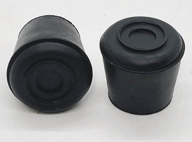 1 pr. Rogers #60-6169 Rubber Crutch Tip End Cap for Big R #61-0893-049 Spurs w/ Metal Insert NOS image 1