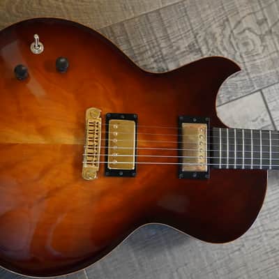 Lefty! 2018 Benedetto Benny Antique Burst Semi-Hollow Electric Guitar + OHSC image 5