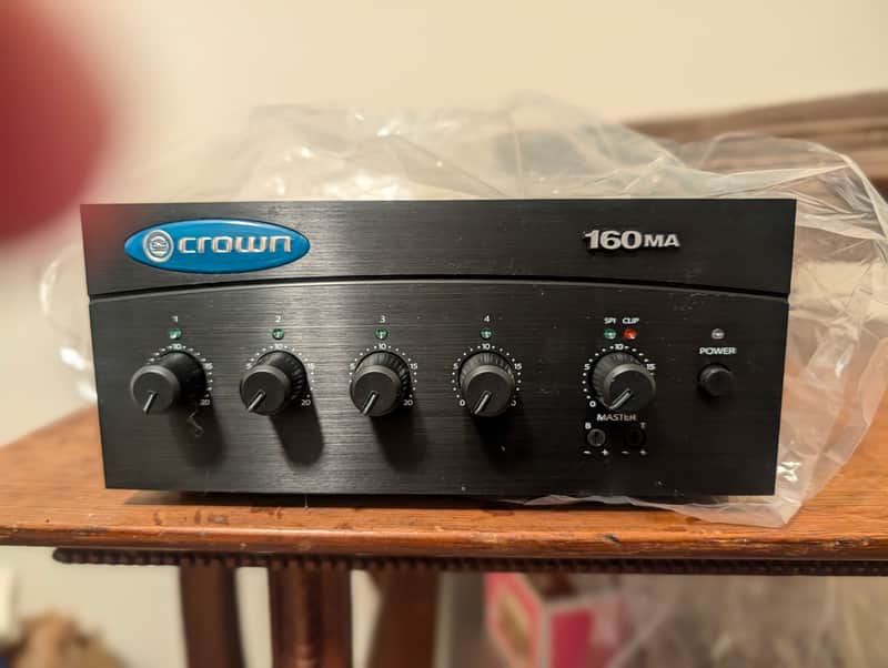 Crown 160MA 4 input Mixing Amplifier andmixee image 1