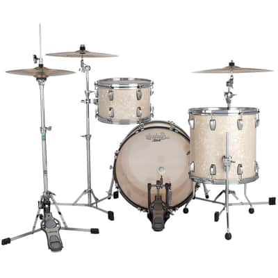 Ludwig Classic Maple Downbeat 3-Piece Shell Kit - Vintage White Marine image 3
