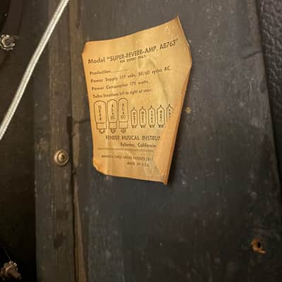 Fender super reverb 1965 - blackface image 6