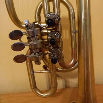 Soviet Trumpet Cornet USSR Musical Wind Instrument Vintage and Rare image 5