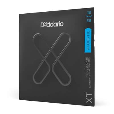 D'Addario XTABR1253 XT Acoustic 80/20 Bronze, Light, 12-53 2019