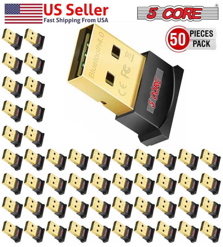5 Core 50 Pieces Bluetooth 4.0 USB 2.0 CSR 4.0 Dongle Adapter for PC LAPTOP WIN XP 7 8 10 DONGLE BT 50PCS imagen 1