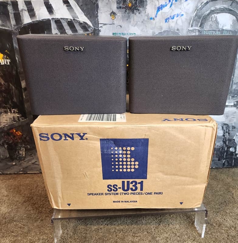Sony Sony SS-U31  pair of compact, vintage 8-ohm bookshelf speakers 90s  - Black image 1