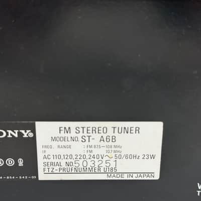 Sony ST - A6B FM Stereo Tuner - Fully Working - Blue colored (rare) image 8