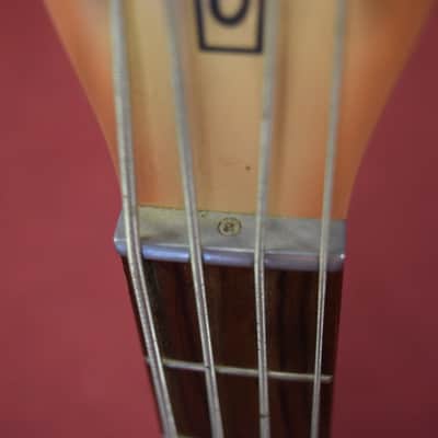 Danelectro Longhorn Short Scale 4 string Bass Made in Korea 90s Copperburst image 3