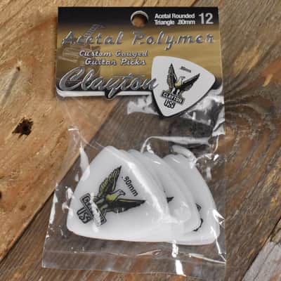 Clayton Acetal Rounded Triangle .80mm Guitar Picks - 12 Pack - RT80 image 1
