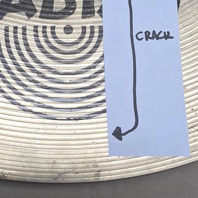 Sabian 20 inch 51 cm AA Rock Ride Cymbal  Crack  Lot 82-657 image 7