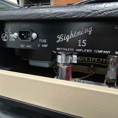 Matchless Lightning 15-Watt Guitar Amp Head & ESS Cabinet 2022 - Black/ Mocha/ White image 15