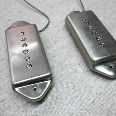 Q pickups DOG EAR P90 Pickups SET BLACK/CHROME/NICKEL/RAW NICKEL Casino Riviera Wildcat ES-330 Gibson Epiphone 50s 60s image 4
