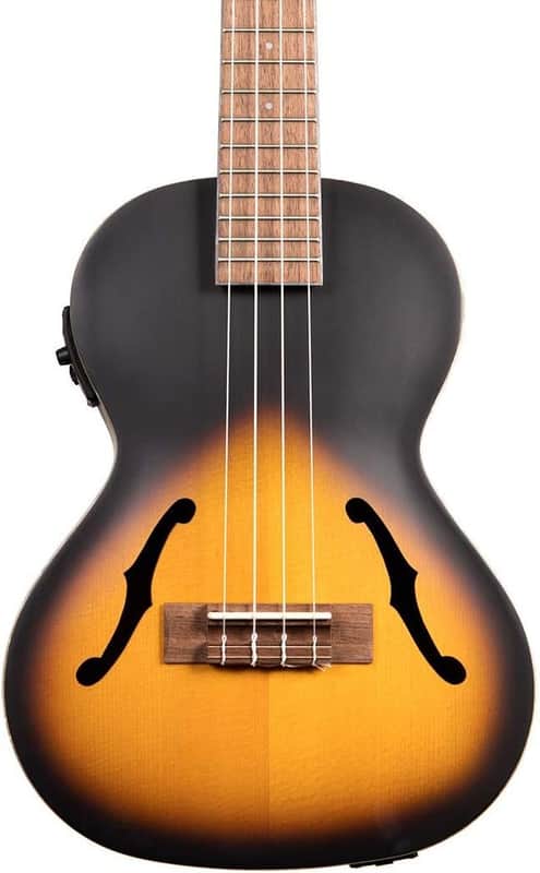 Kala KA-JTE/2TS Archtop Tenor Acoustic-Electric Ukulele - Tobacco Burst image 1