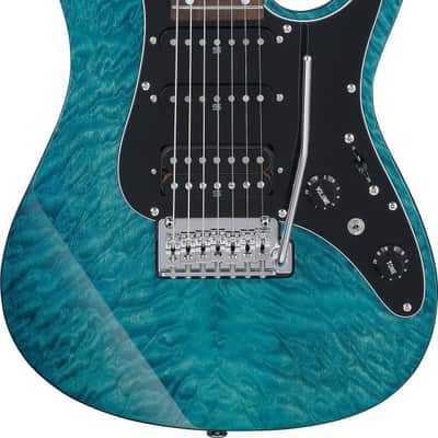 Ibanez AZ447P1QM-COB Premium AZ Electric Guitar 7-String - Cosmic Blue + Gig Bag image 1