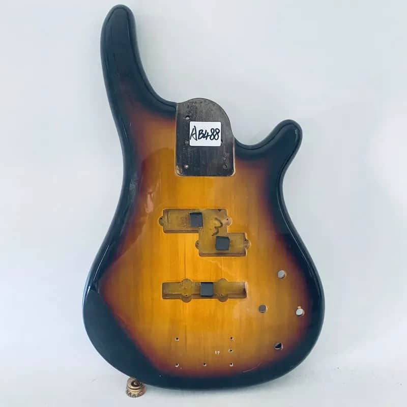 Sunburst 4 String Electric Bass Basswood Body DIY Project image 1