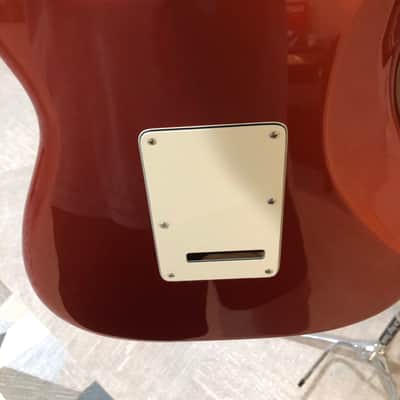 Fender Stratocaster MIM with USA=-made Warmoth Neck 2021 Aged Candy Apple Red image 14
