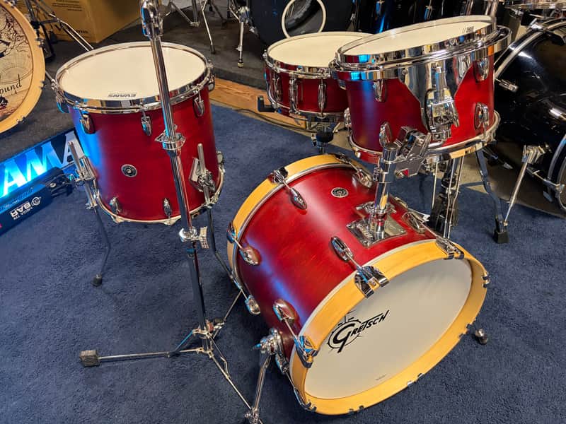 Gretsch Brooklyn series 4 piece/holder 2022 - satin cherry image 1