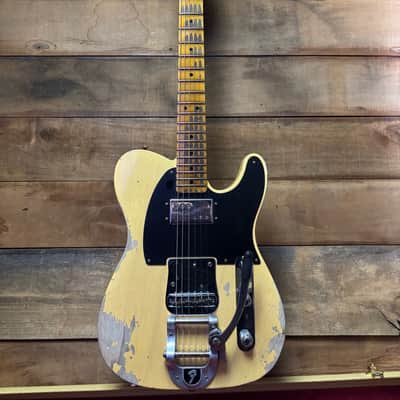 Fender Custom Shop CuNiFe Special Run Black Guard Tele Bigsby Heavy Relic w/case image 4