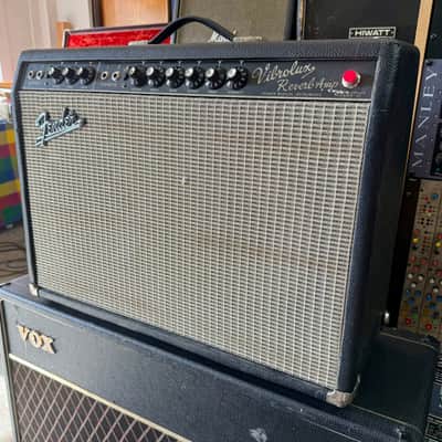 Fender Vibrolux Reverb Amp c 1966 1967 - Blackface original vintage USA tube amplifier image 3