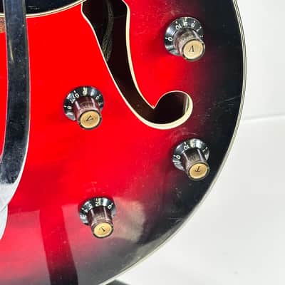 Univox ES-335 Style Red Sunburst 60s-70s w/ Hard Case image 10