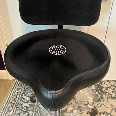 Roc-N-Soc Nitro Gas Drum Throne with Original Saddle and Backrest – Black image 2