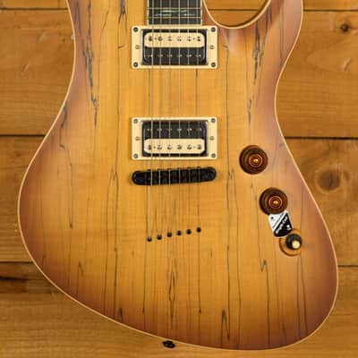 Schecter Avenger Exotic Spalted Maple - Ebony - Satin Natural Vintage Burst image 1