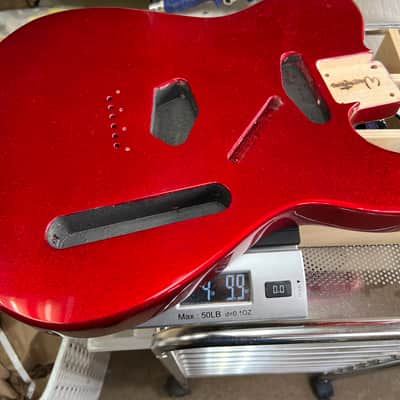 Warmtone Custom Guitars Tele Style Guitar Body “Red Sparkle” image 15