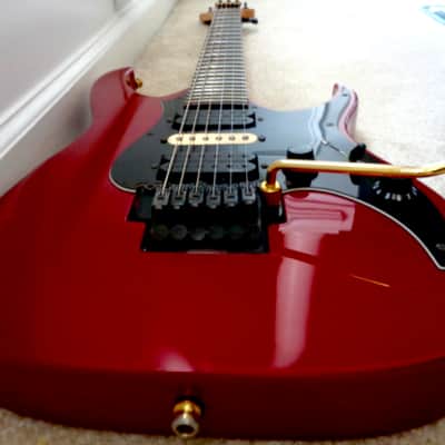 Fender   Heartfield Talon V 1991 Chrome Red MIJ FujiGen Factory Dimarzio Floyd Vinnie Moore Satchel image 7