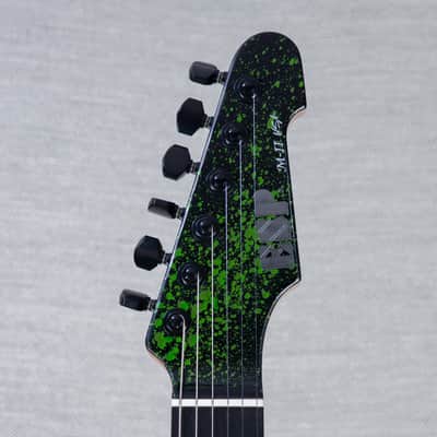 ESP USA M-II HT Electric Guitar - Alien Blood Splater - #US24803 image 3