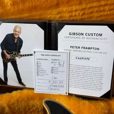 2026 Gibson Custom Shop Les Paul Custom Peter Frampton “Phenix” Inspired VOS - Ebony Black image 17