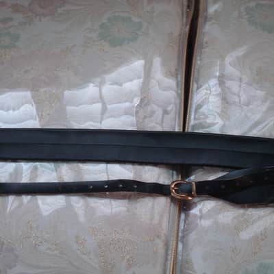 Rare 1960's ACE Genuine Black Leather Guitar Strap Excellent Condition image 6