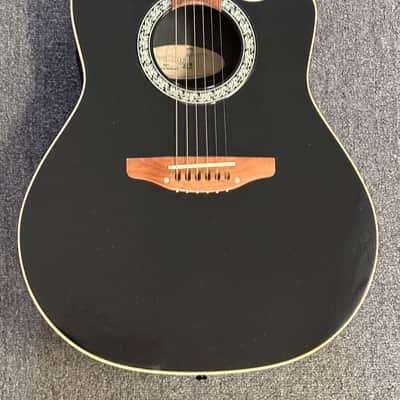 Ovation Standard Balladeer Acoustic/Electric Model 1861 with Ovation Case 1996 - Blacl image 2