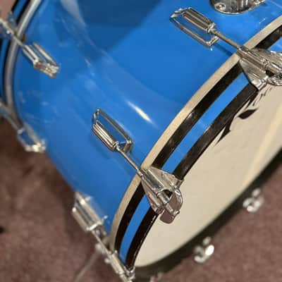 Rogers Fullerton Powertone 70s Vintage Drum Kit - Pacific Blue (22, 12, 13, 16) image 10