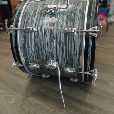 Vintage 60s Ludwig 2-Piece Shell Pack 13/20 (Blue Oyster Pearl) image 10
