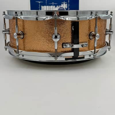 Montineri Custom Drums: 14” x 5” 10-COB Lug Copper Sparkle Snare image 10