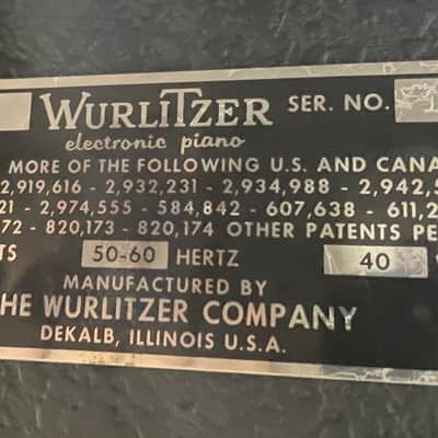 Wurlitzer 214A Electric Piano - Black - Rare - (200A) image 5