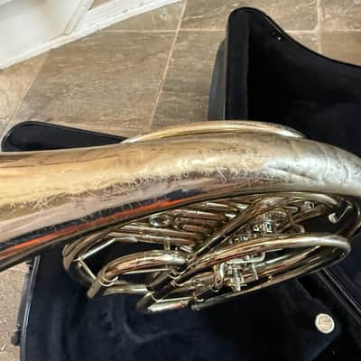 C. G. Conn 8D Silver Double French horn. Made in USA image 14
