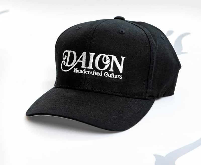Daion L/XL Black Baseball Cap with Embroidered Logo Front and Back image 1