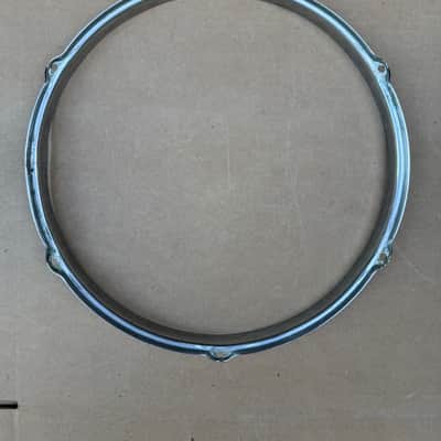 Unbranded 13" 6-Lug Snare Side (Bottom) Drum Hoop Rim Chrome Steel - No Snare Cord Slots image 8