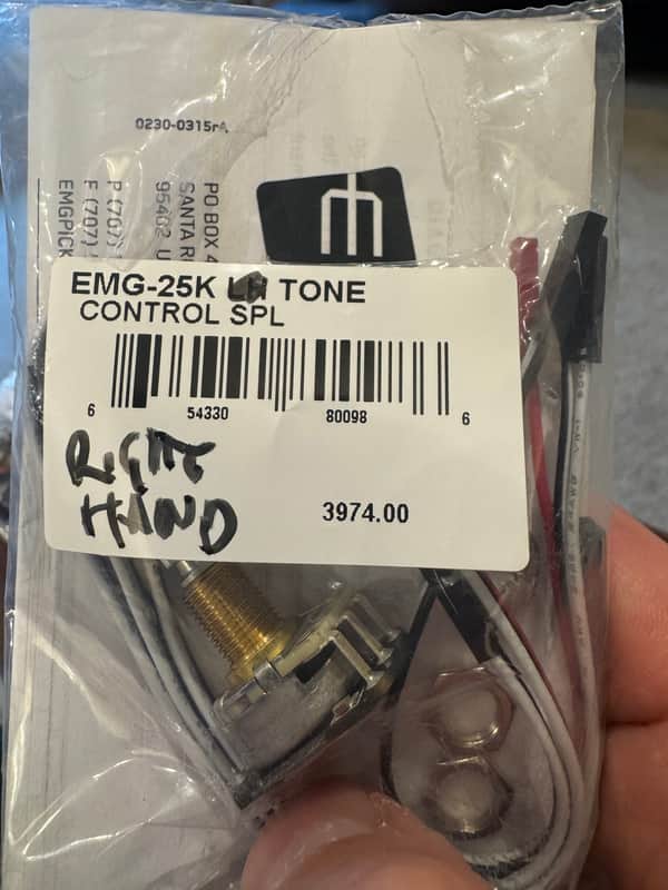 EMG 25K Short Shaft Tone Pot 2025 - Metal image 1