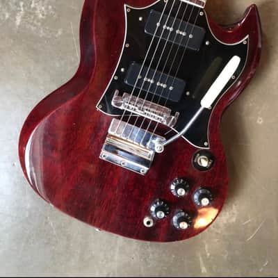 1969-1970 Gibson SG Special "Large Guard" with Vibrola Cherry Red image 2