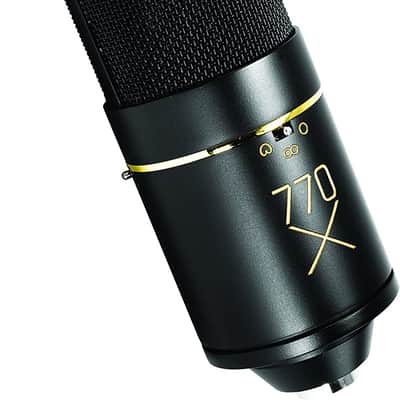 MXL Mics Multi-Pattern Condenser Microphone, XLR Connector, Black & Gold (770X) image 5