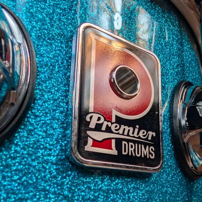Premier Genista Classic 14x7 Snare Drum – Aqua Sparkle – PGB1407SAQX – 100% Birch Shell – Powerful, Focused Attack image 1